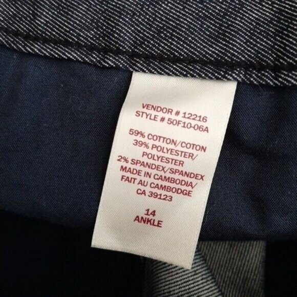 NORTHERN REFLECTIONS Town Stretch Flare Ankle Jeans Sz 14 - Picture 9 of 9